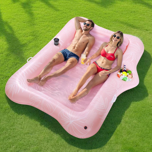 MoKo Pool Floats Adult Large Inflatable Lounger with Ice Bar