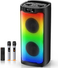 Karaoke Machine Bluetooth 2 Microphones - Portable Party Speaker