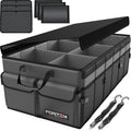 Car Trunk Organizer Collapsible 85L - Reinforced Multi Compartment