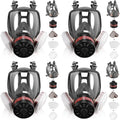 Gas Masks Survival Nuclear and Chemical 4-Pack Full Face Respirator