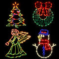 Christmas Window Silhouette Lights Pack of 4 - Easy Holiday Ambience