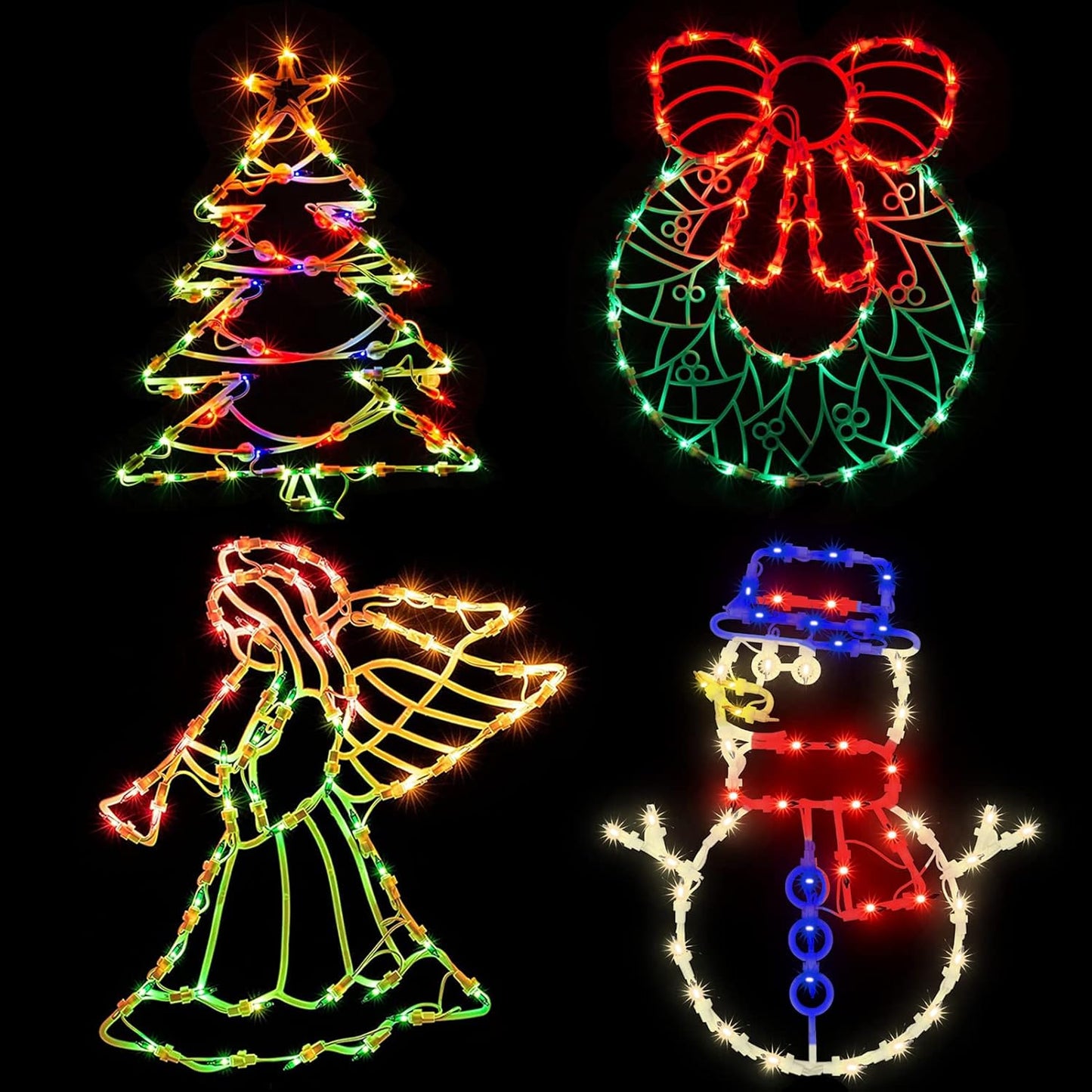 Christmas Window Silhouette Lights for Festive Indoor Decor