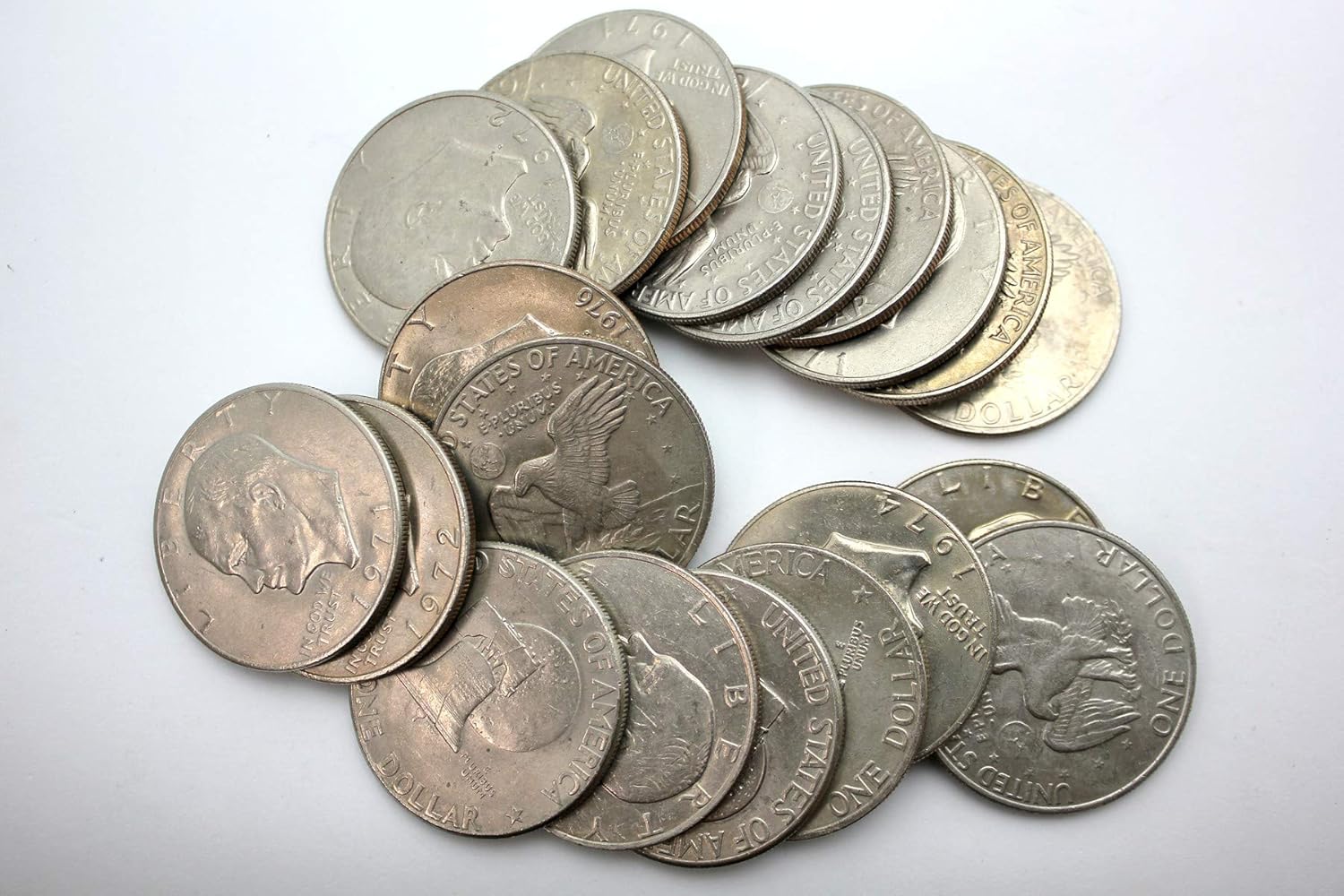 Eisenhower Ike Dollars Roll of 20 Coins from 1971 to 1978