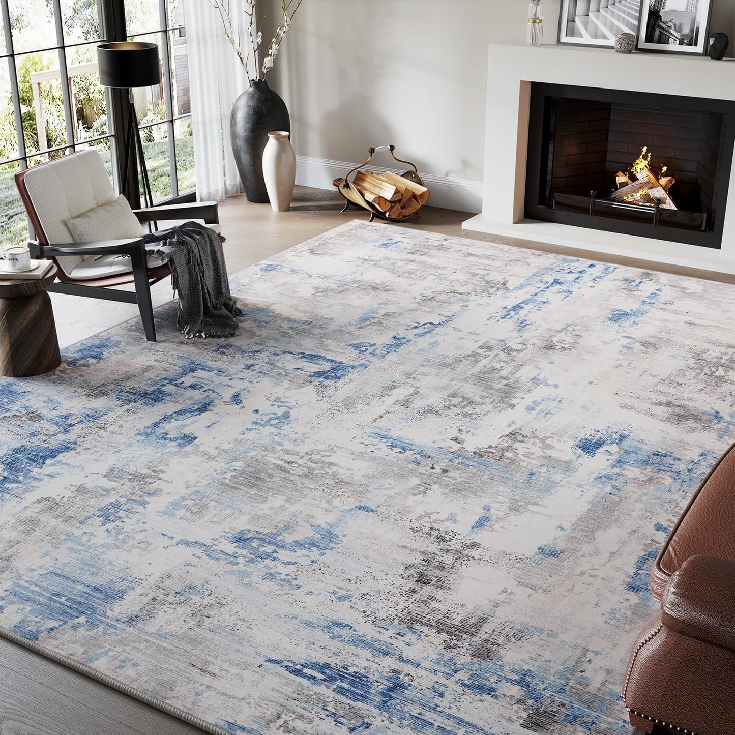 Tchido 5x7 Area Rug for Living Room - Modern Abstract Design
