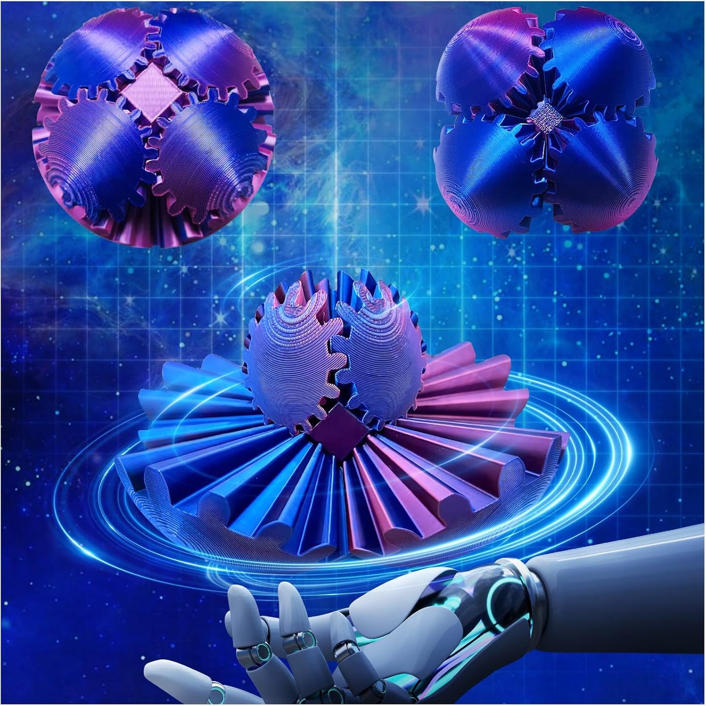 GearSphere Fidget Toy - Relaxing Rotation Fun!