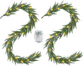 Artgar 6 Ft Prelit Christmas Cedar Garland with 30 Warm Lights