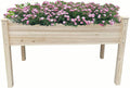 BTExpert 4ft Wooden Raised Garden Bed with Legs for Easy Gardening