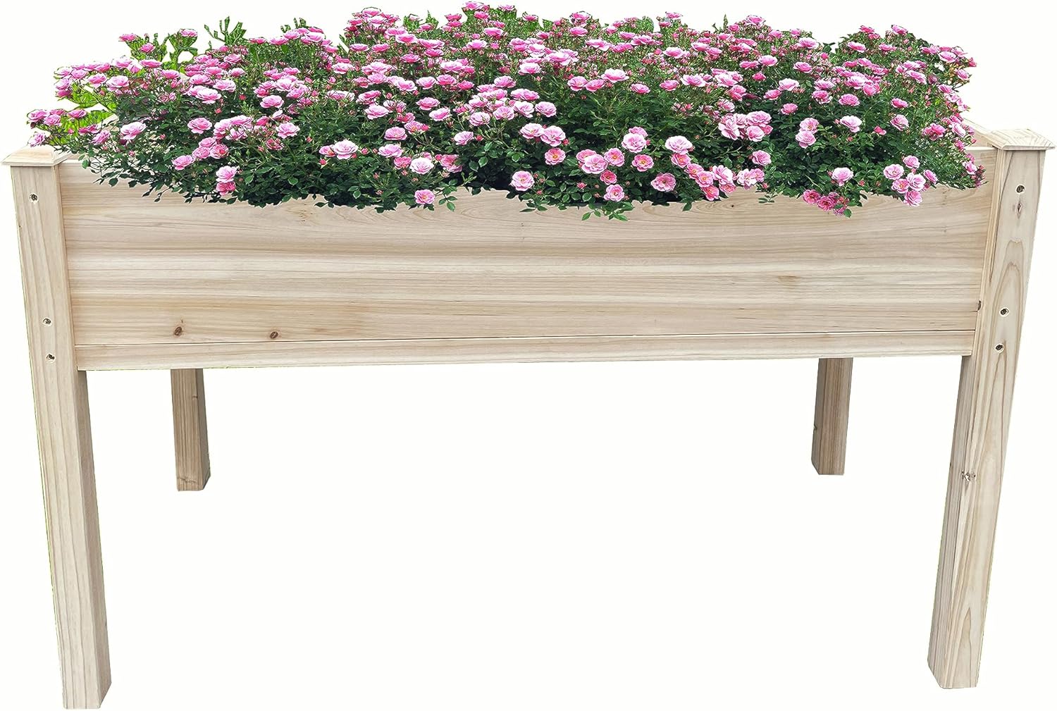 BTExpert 4ft Wooden Raised Garden Bed with Legs for Easy Gardening
