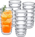 24-Ounce Insulated Plastic Tumblers Set of 4 - All-Clear High-Balls