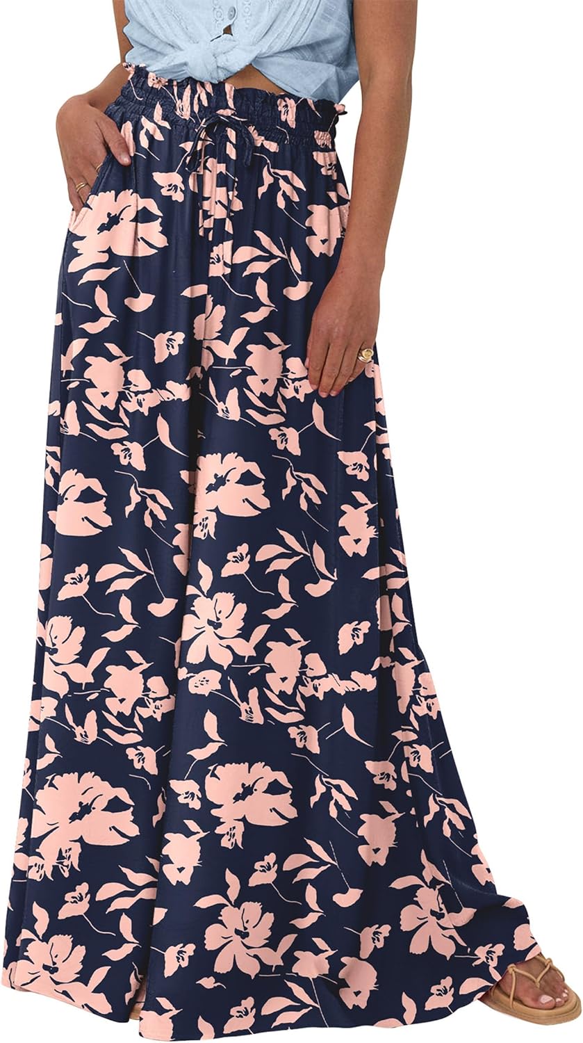 PRETTYGARDEN Women's Summer Wide Leg Palazzo Pants for Comfort
