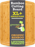 GREENER CHEF 20 in XL+ Organic Bamboo Cutting Board - Large Butcher
