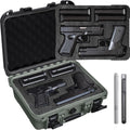 Pistol Case for 2 Handguns TSA Approved Hard Shell - Custom Foam