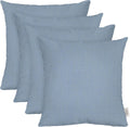 Sunbrella Square Throw Pillows Set of 4 - Weatherproof Outdoor Style