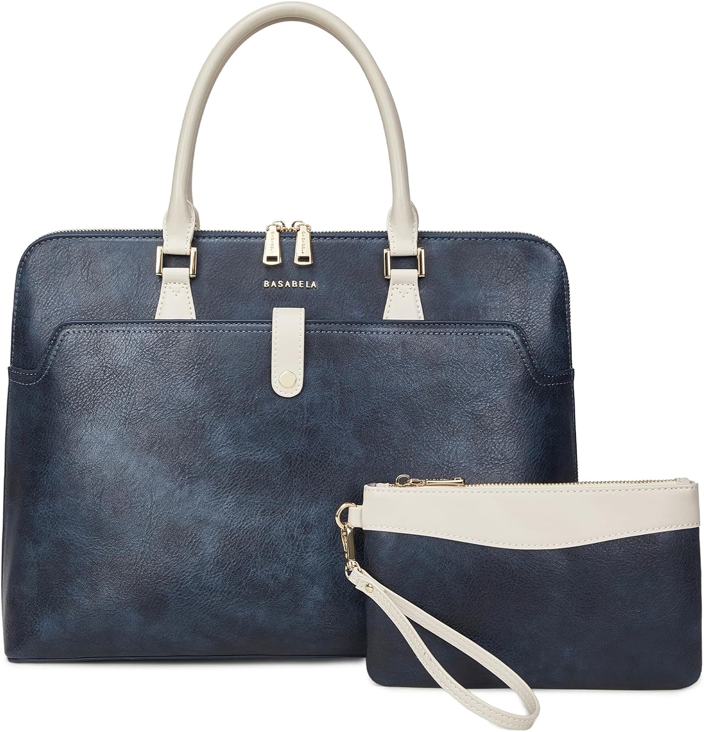 Tie Dye Handmade 15.6in Laptop Vegan Leather Briefcase Tote Bag