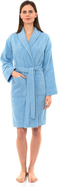 TowelSelections Womens Short Terry Shawl Bathrobe - Soft
