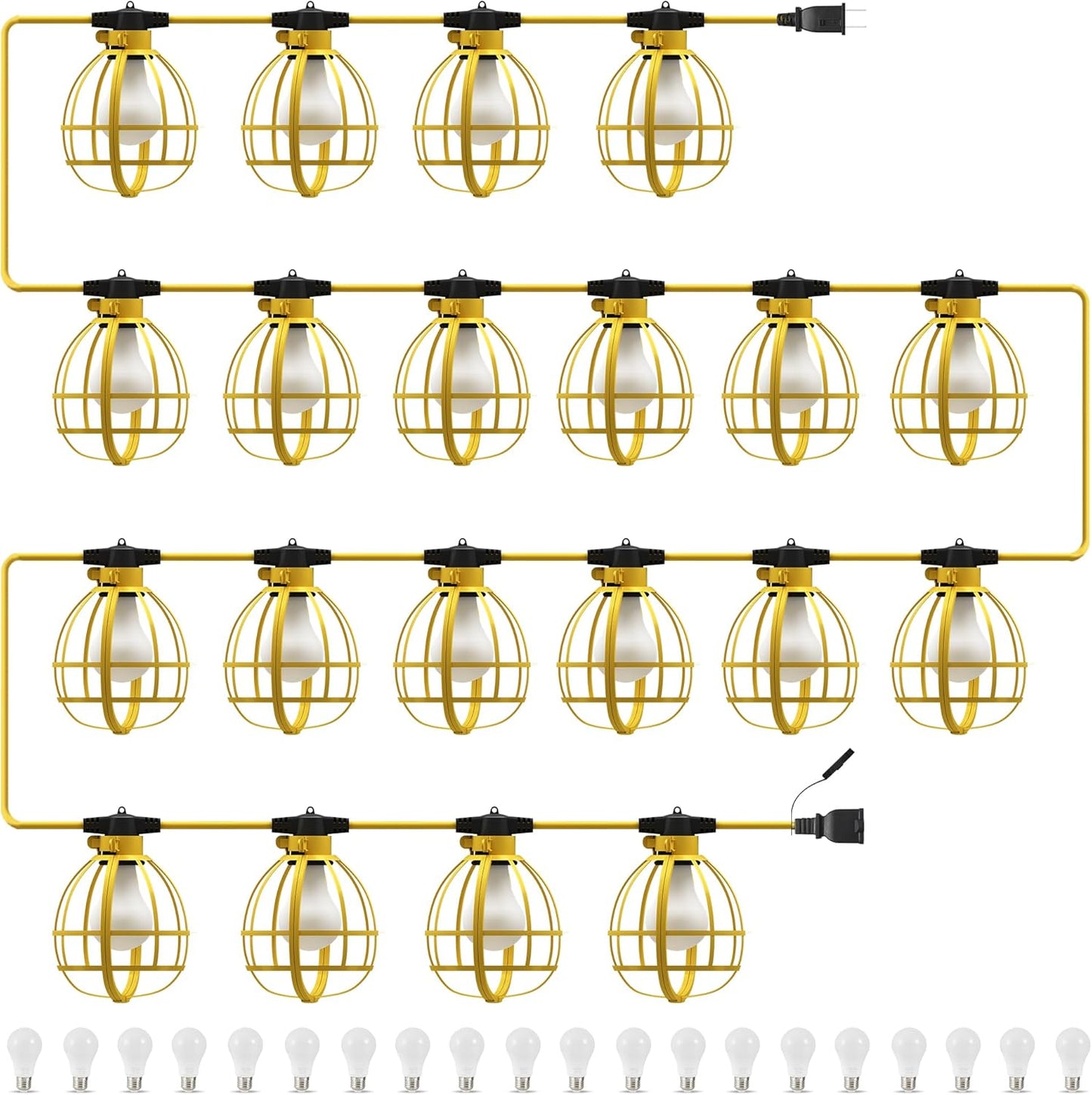 LEDIARY 200FT Construction String Lights for Job Sites and More