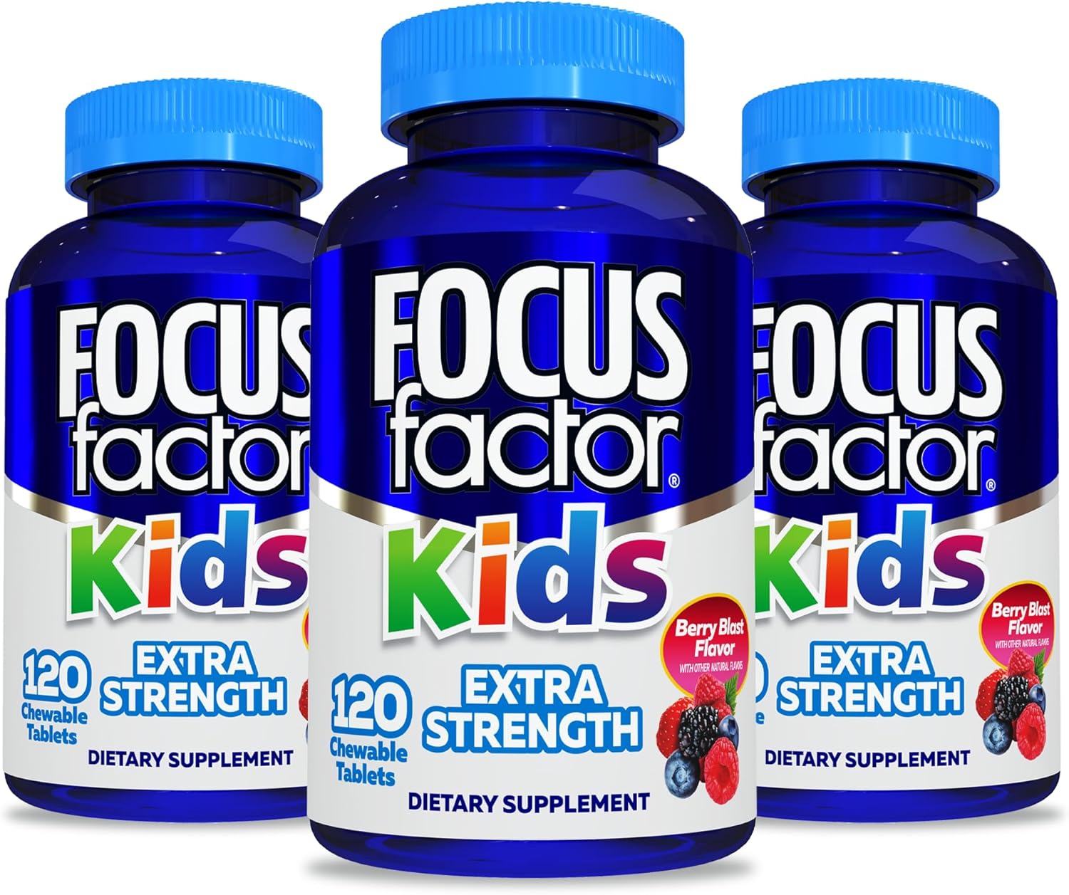 Focus Factor Kids Extra Strength Daily Chewable for Brain Health