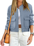 ANRABESS Women Cropped Bomber Jacket - Trendy Y2k Varsity Style