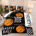 NINENINE Black Basketball Bedding Set for Boys and Teens Full Size