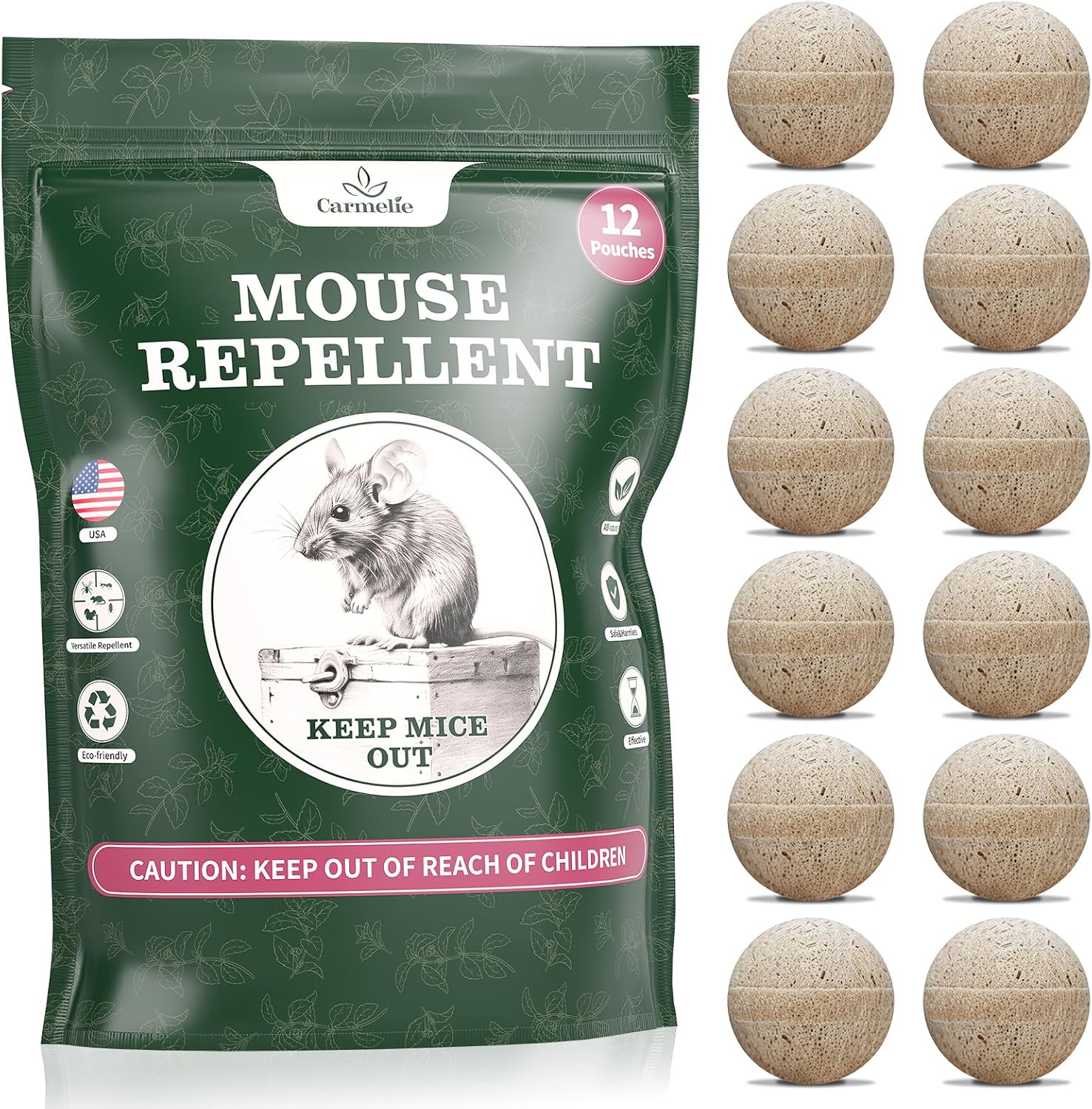 Peppermint Oil Rat & Mice Repellent - 12Pcs