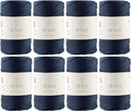 5mm Polyester Macrame Cord 8 Skeins 104 Yards Each - Navy Blue