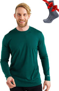 Merino Wool Base Layer for Men - 100% Merino Long Sleeve Top