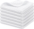 Microfiber Waffle Dish Cloths 12 x 12 in 6-Pack - Fast Dry, Ultra