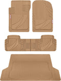 Motor Trend FlexTough Heavy Duty Rubber Car Floor Mats Set