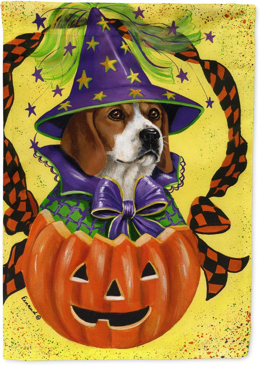 Beagle Halloweenie House Flag - Large Decorative Yard Banner