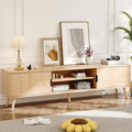 Mid Century Modern TV Stand with Storage, 70 TVs, 62, Natural