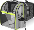 Pecute Pet Carrier Backpack XL Expandable Cat and Small Dog Carrier