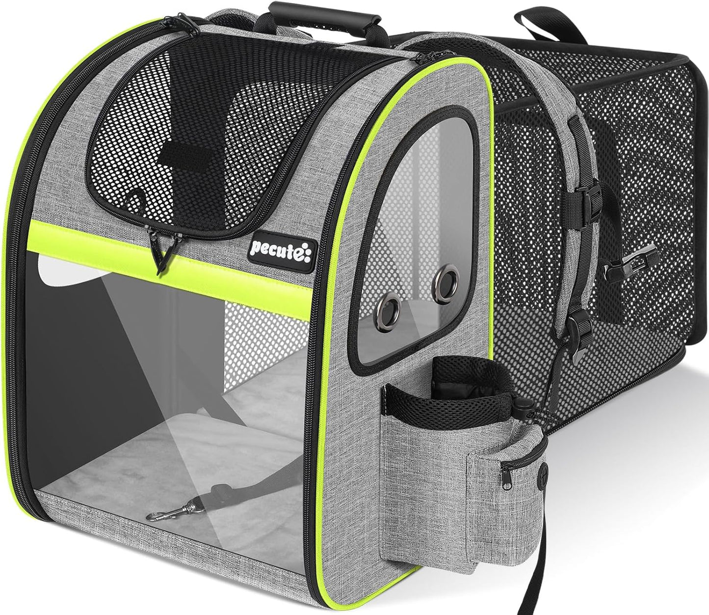 Pecute Pet Carrier Backpack for Hiking Travel with Expandable Design