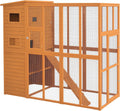 PawHut Catio Outdoor Cat Enclosure Wooden Patio - Multi-Level Space