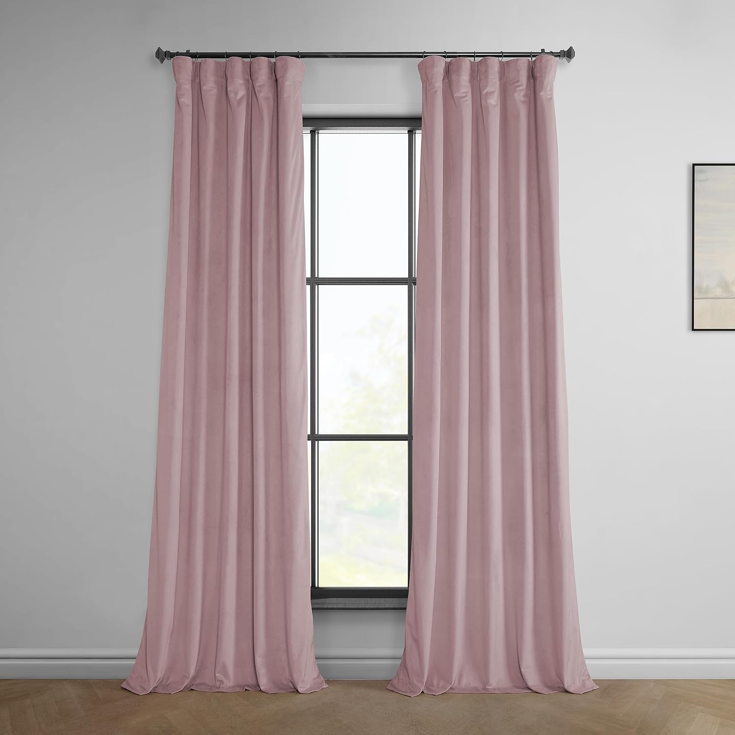 Heritage Plush Velvet Room Darkening Curtains for Home Decor