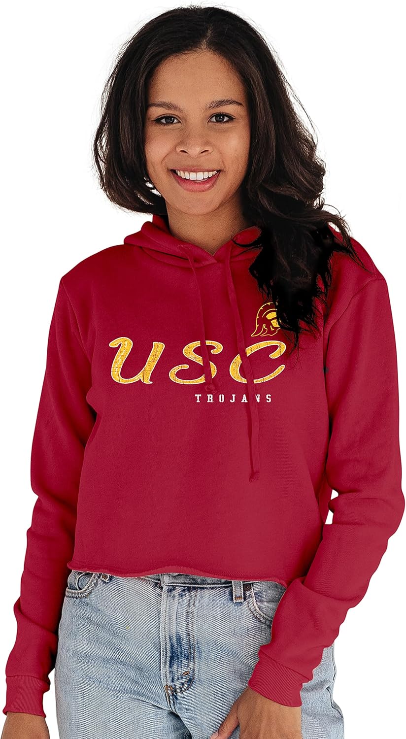 USC Trojans Women's Vintage Crop Hoodie for Ultimate Comfort
