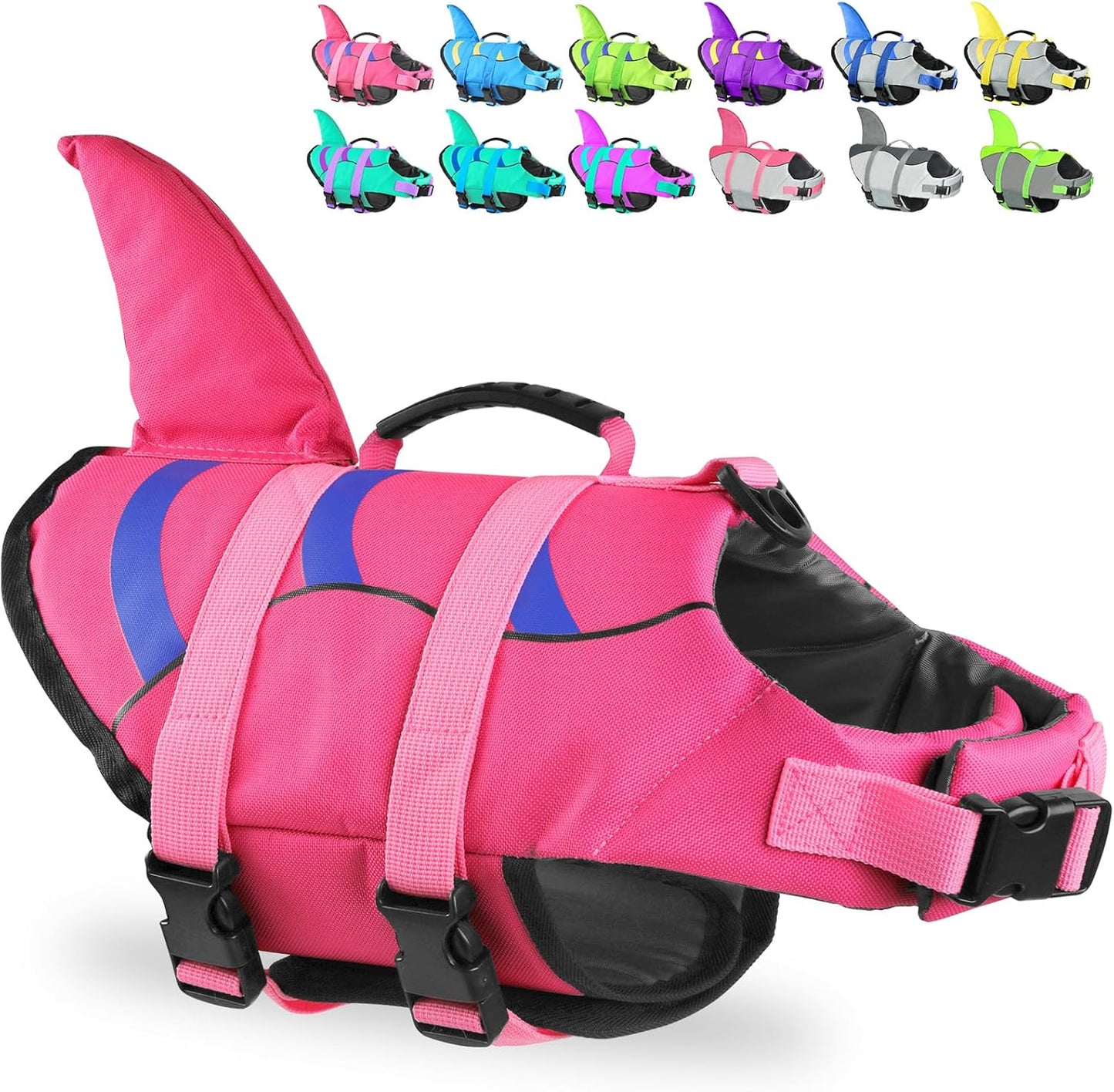 Dog Life Jacket Shark for Small Medium Large Dogs - Safety Vest