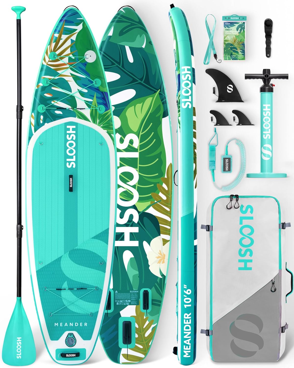 SLOOSH Inflatable Stand Up Paddle Board for Youth & Adults