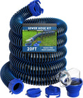 DUMPMAN RV Sewer Hose 20 Ft - Clear View 90 Degree Adapter