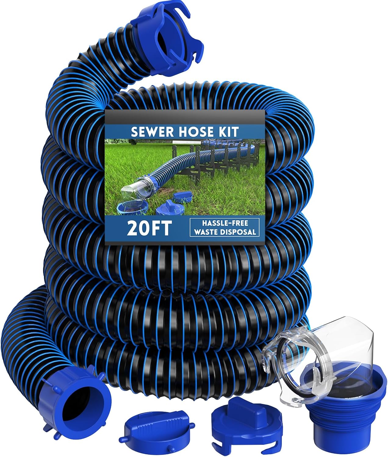 DUMPMAN RV Sewer Hose 20 Ft - Durable and Leak-Proof Solution