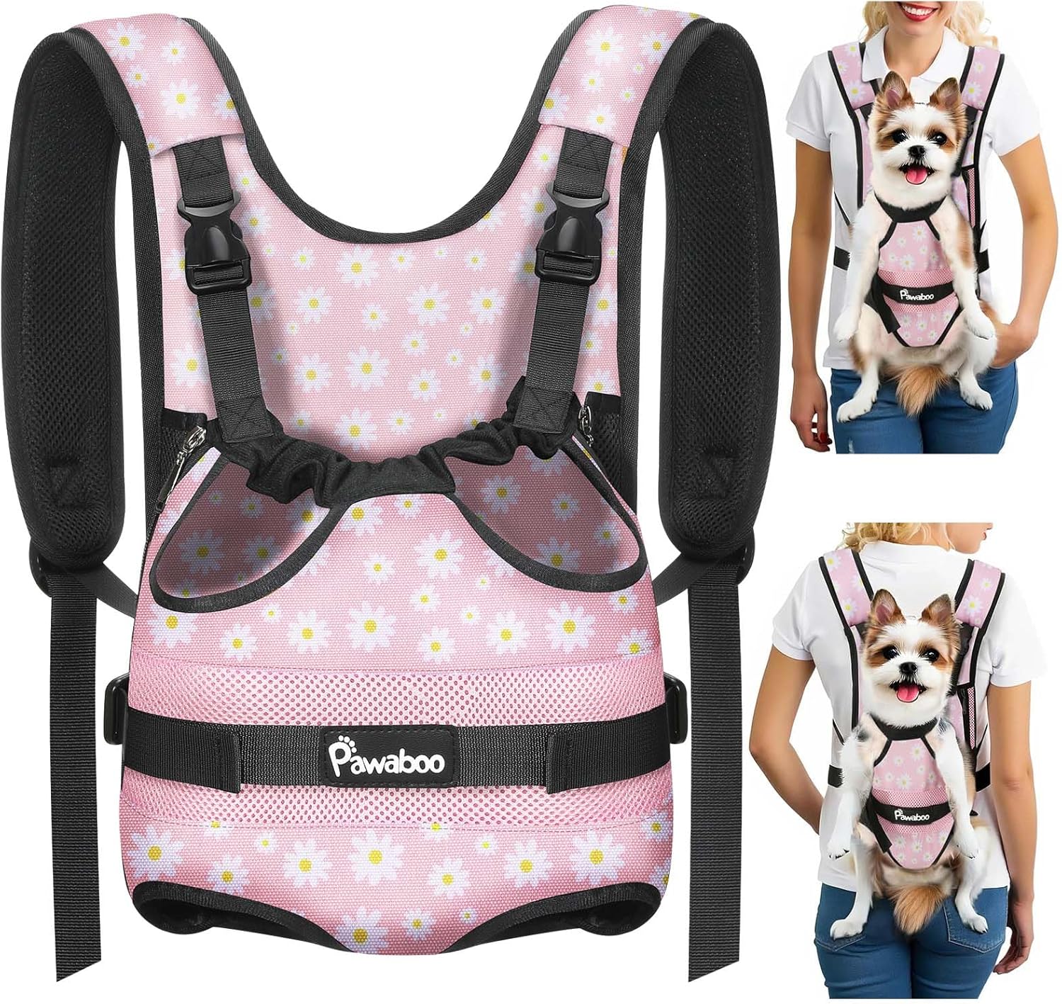 Pawaboo Pet Dog Front Carrier Backpack for Small Medium Dogs
