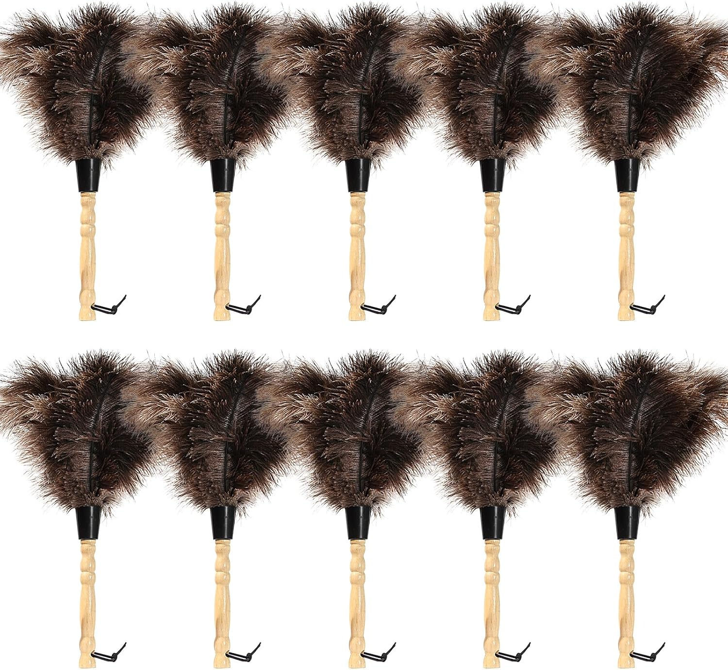 Ostrich Feather Duster 14 inch Natural Cleaning Tool for Home