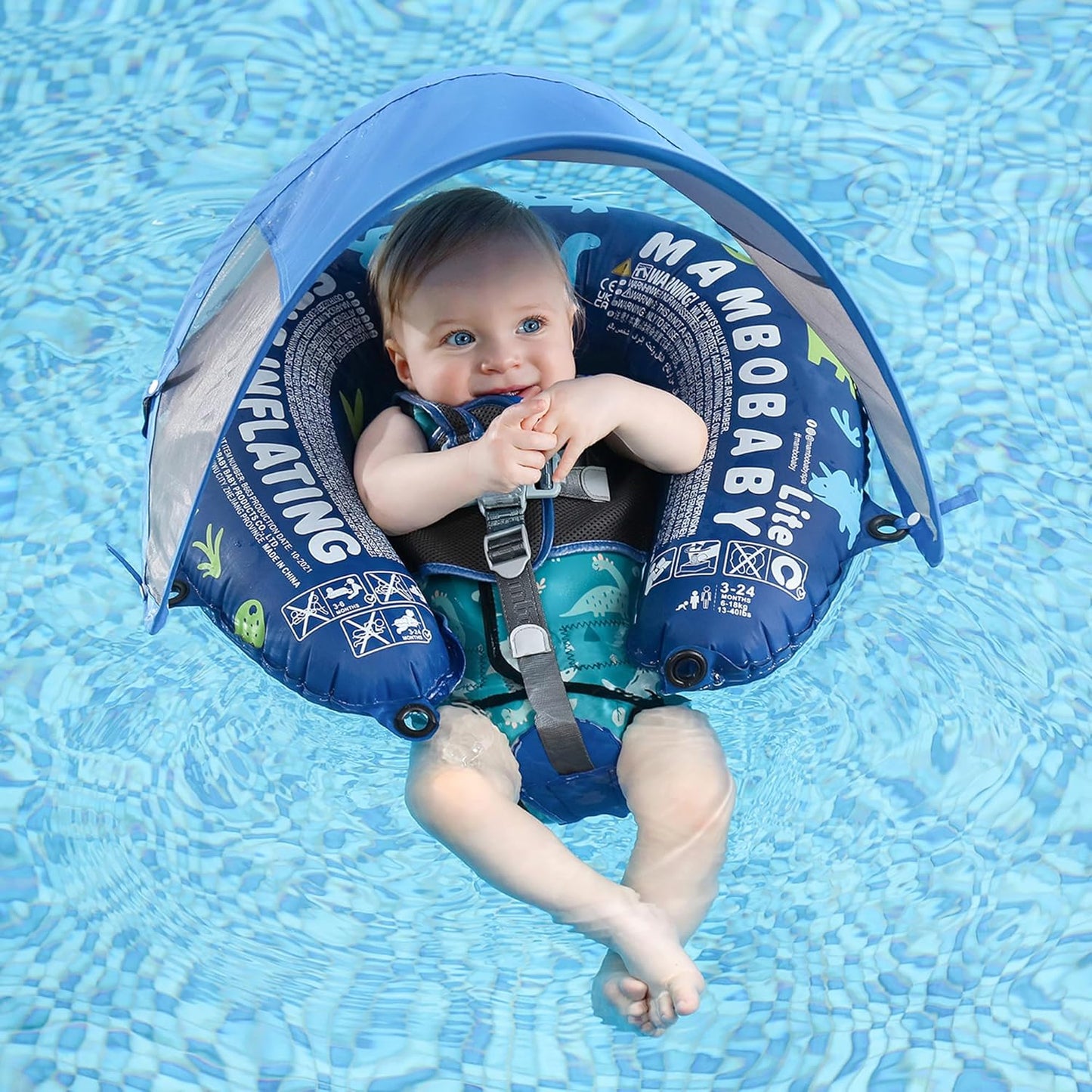 Mambobaby Baby Pool Floats with Canopy for Infants and Toddlers