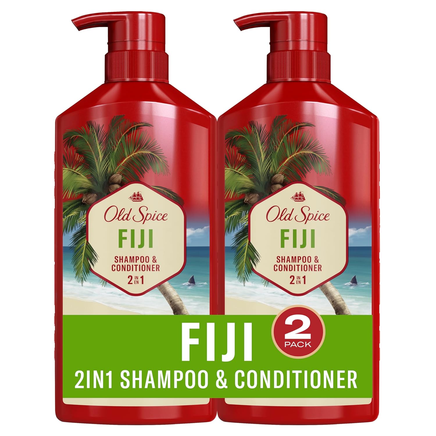 Old Spice Fiji Men's 2-in-1 Hair Set: 80% Fuller-Looking Hair