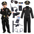 Kids Police Officer Costume Set - 14PCS Toddler to Youth Sizes