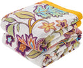 Boho Throw Blanket for Bed 60x80 - Soft 100% Cotton Quilt
