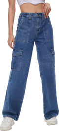 Tapata Women's Cargo Jeans 26/28/30/32/34 in - Straight Leg Comfort