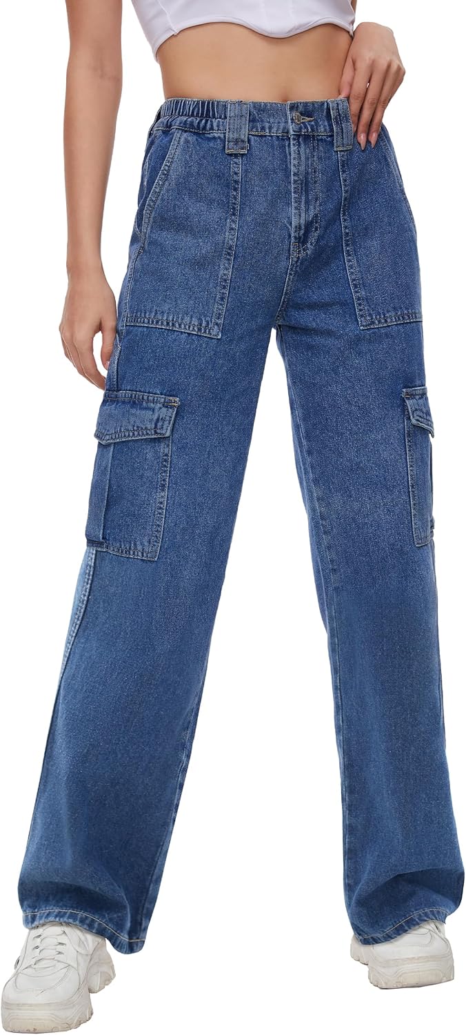 Tapata Women's Cargo Jeans: Stylish Y2K Denim for Every Fit