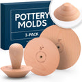 Byllstore 3-Pack Round Pottery Molds - 4, 6 & 8 in Ceramic Tops