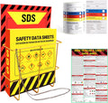 SDS Binder and Wall Station Set - Heavy Duty 3 in Safety Rack