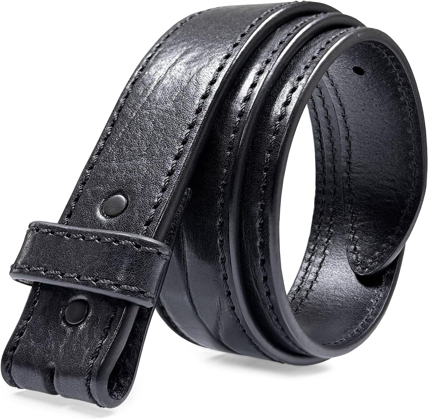 100% One-Piece Full Grain Leather Belt Straps for Durability